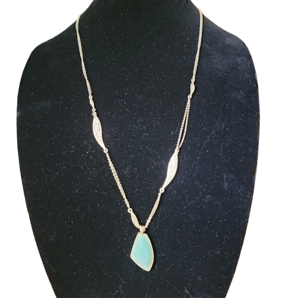 Chloe + Isabel Gilded Reeds Aventurine Long Pendant